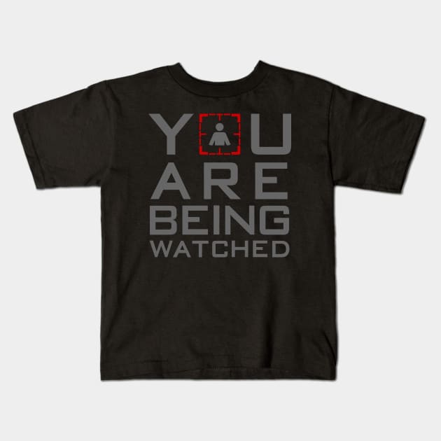 You Are Being Watched Kids T-Shirt by klance